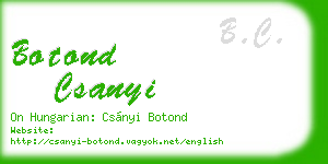 botond csanyi business card